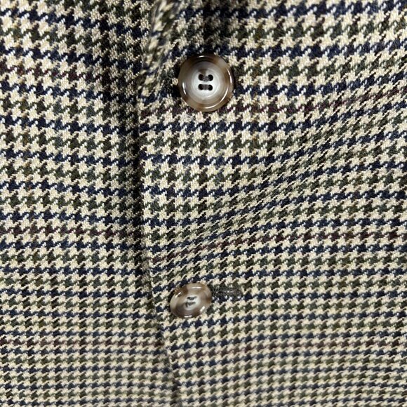 Oscar De La Renta Mens 43R Houndstooth Wool Blazer Jacket Sportcoat Timeless - Picture 8 of 16
